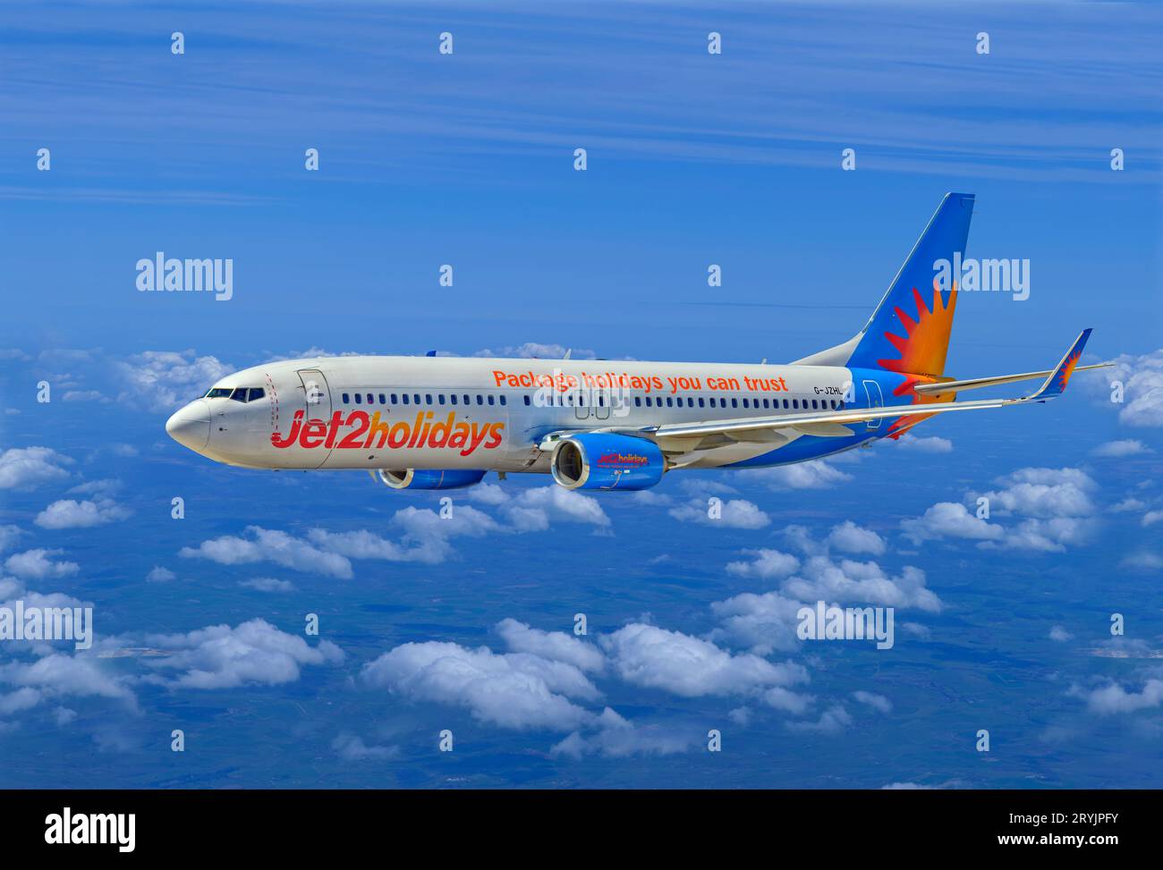 Jet2 Holidays Boeing 737 MAX 800 aircraft in flight Stock Photo Alamy