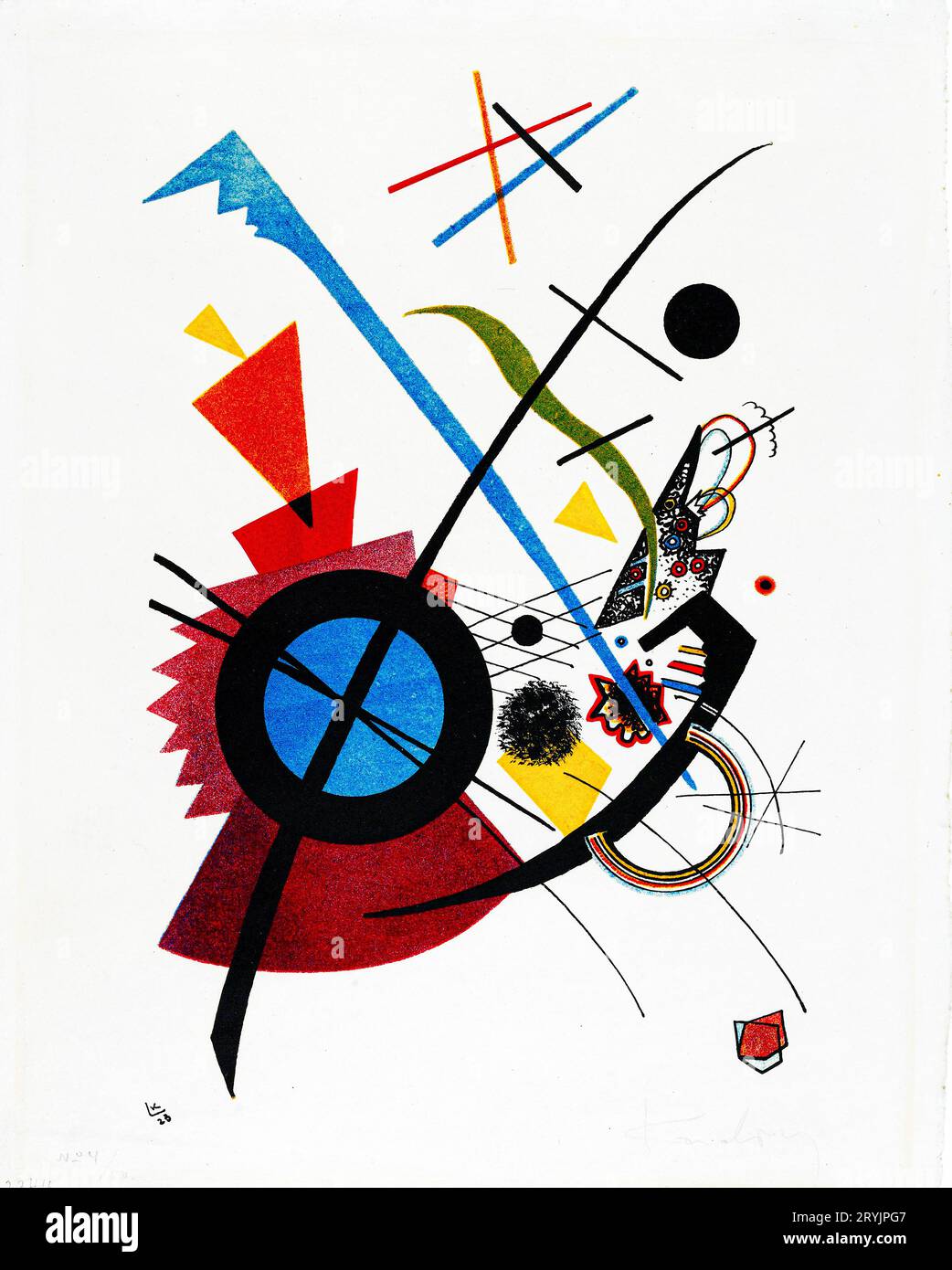 Violett  print in high resolution by Wassily Kandinsky. Stock Photo