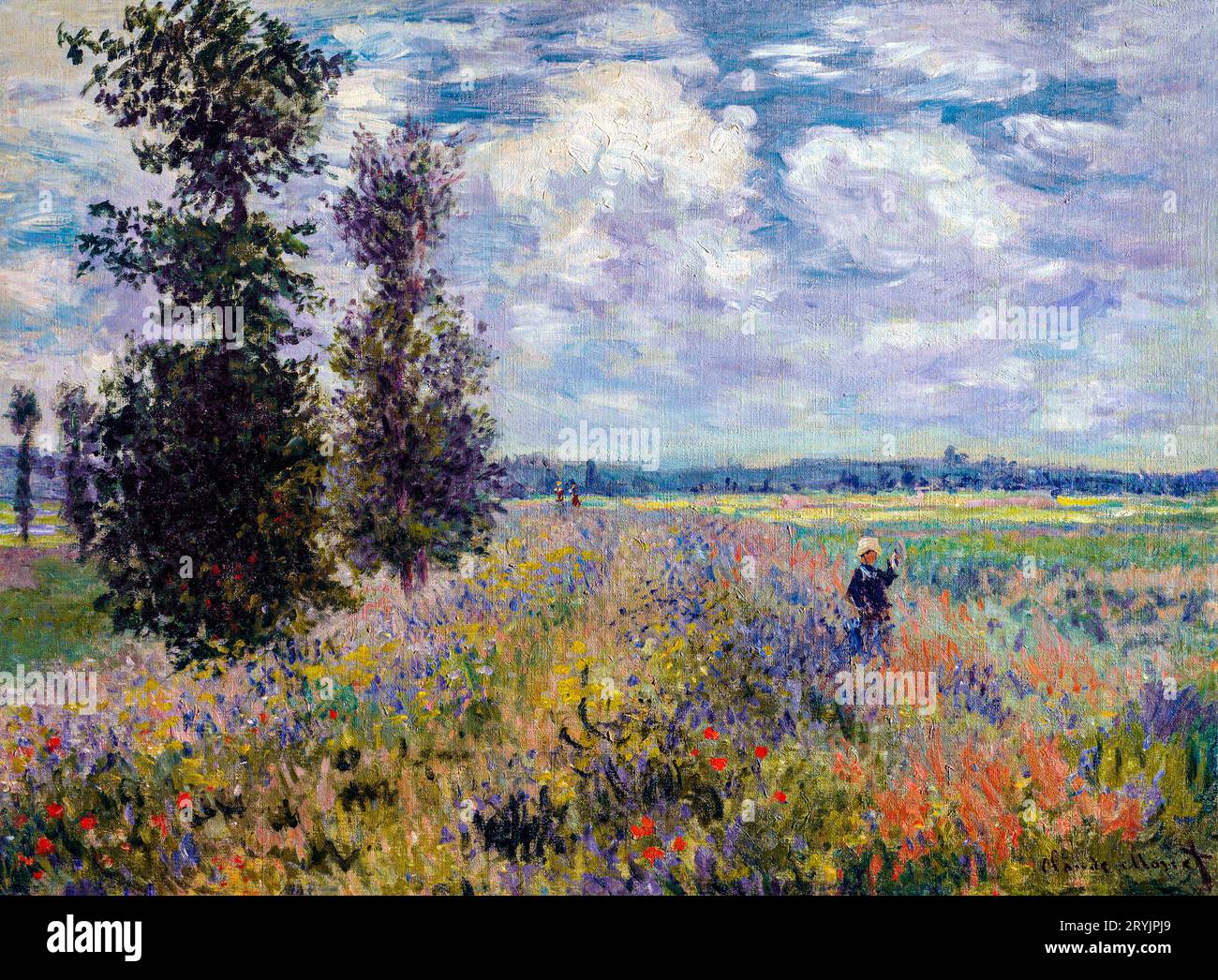 Poppy Fields near Argenteuil Claude Monet, high resolution famous ...