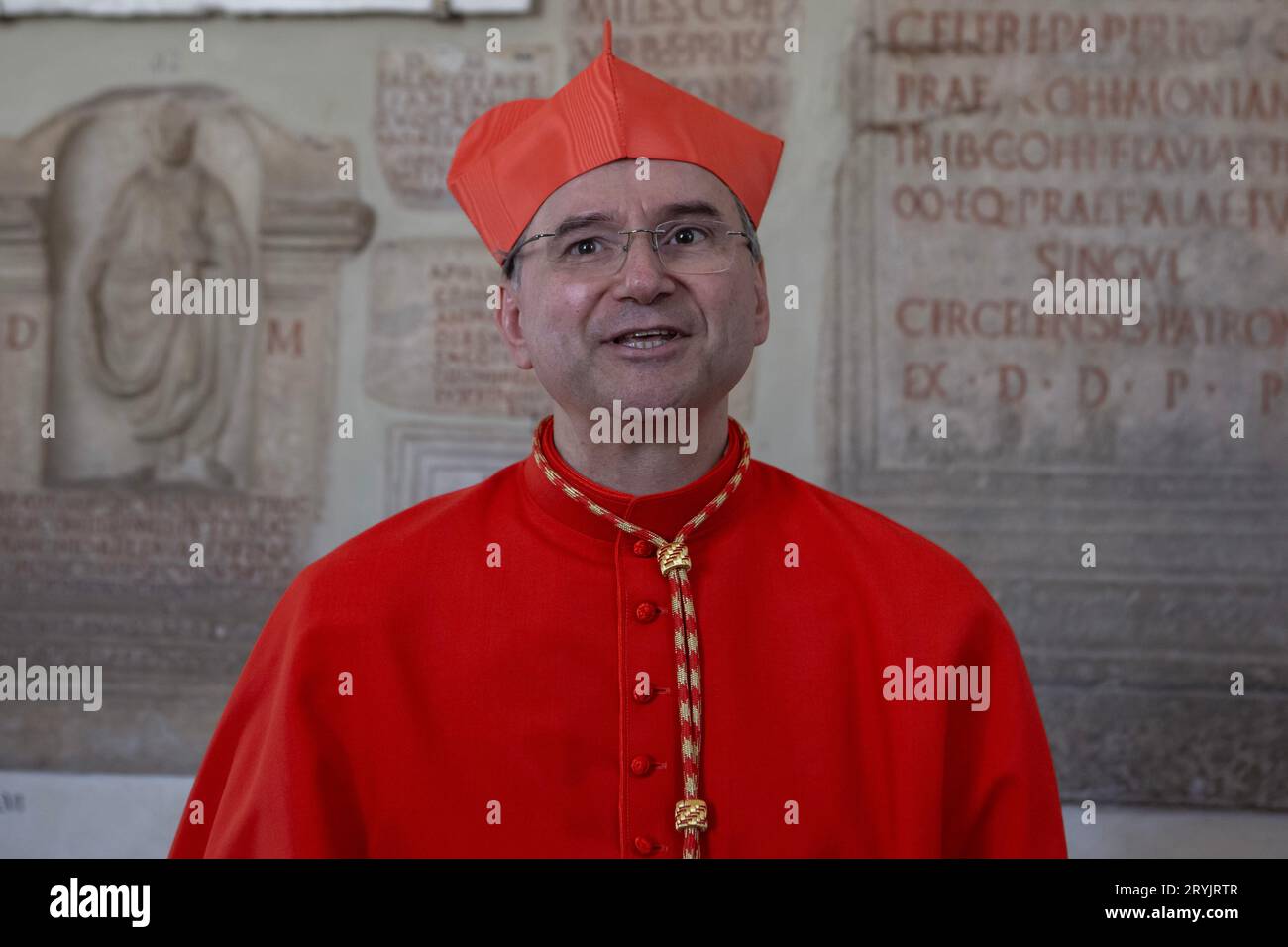 Vatican City, Vatican, 30 September 2023. Newly elected Cardinal Setubal Americo Manuel Alves Aguiar during the courtesy visits in the Apostilic palace. Pope Francis elevates 21 new cardinals during the Ordinary Public Consistory in St. Peter's Square at the vatican. Maria Grazia Picciarella/Alamy Live News Stock Photo
