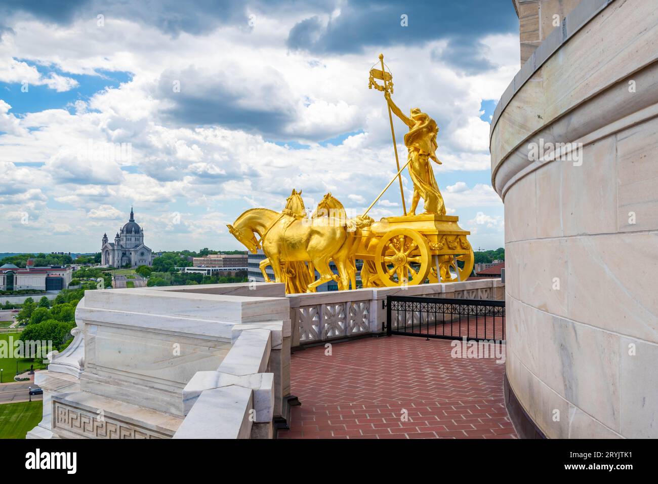 The center of administration in St Paul, Oklahoma Stock Photo