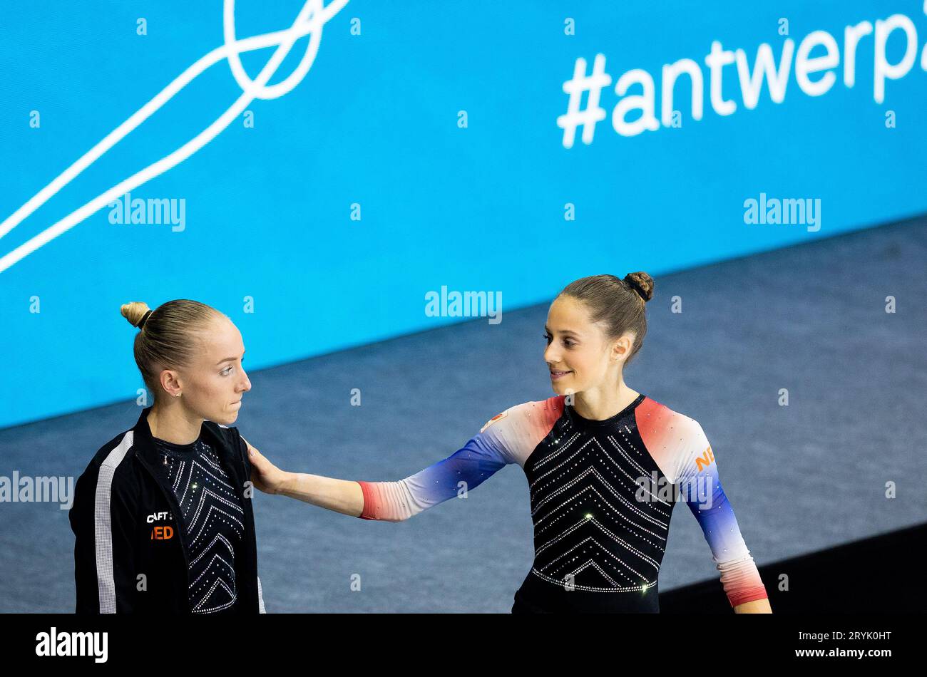ANTWERP Sanne Wevers and Naomi Visser in action during the