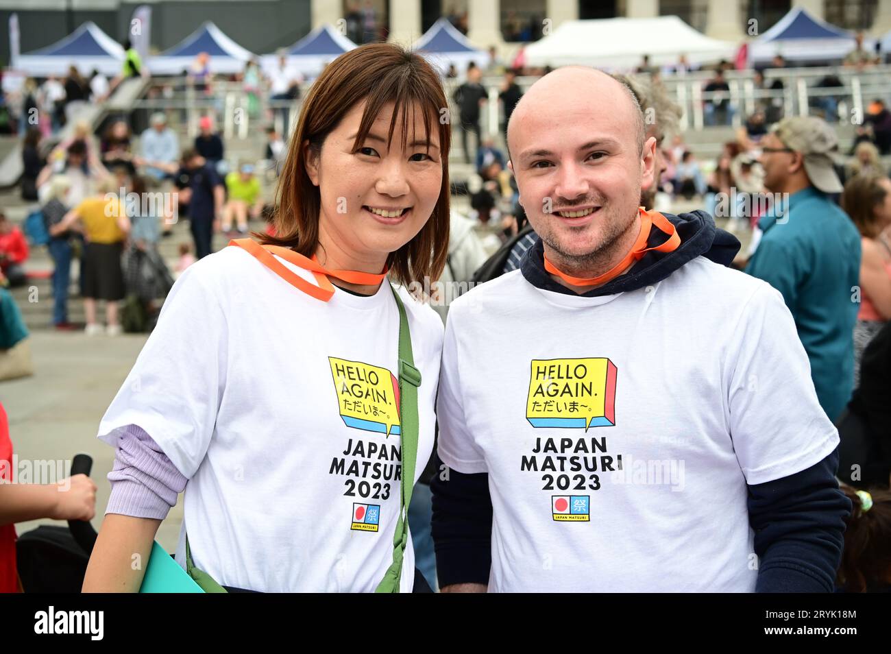 London, UK. 1st Oct, 2023. The Japan Matsuri Festival is back in Trafalgar Square, London, UK, for Japanese culture, dances, performances, foods, and drinks. Credit: See Li/Picture Capital/Alamy Live News Stock Photo