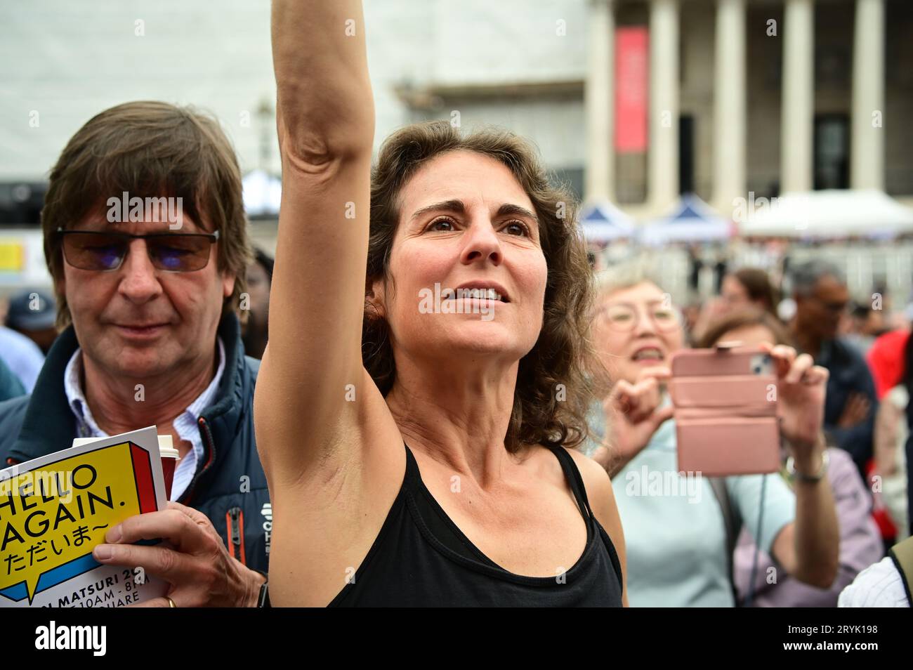 London, UK. 1st Oct, 2023. The Japan Matsuri Festival is back in Trafalgar Square, London, UK, for Japanese culture, dances, performances, foods, and drinks. Credit: See Li/Picture Capital/Alamy Live News Stock Photo