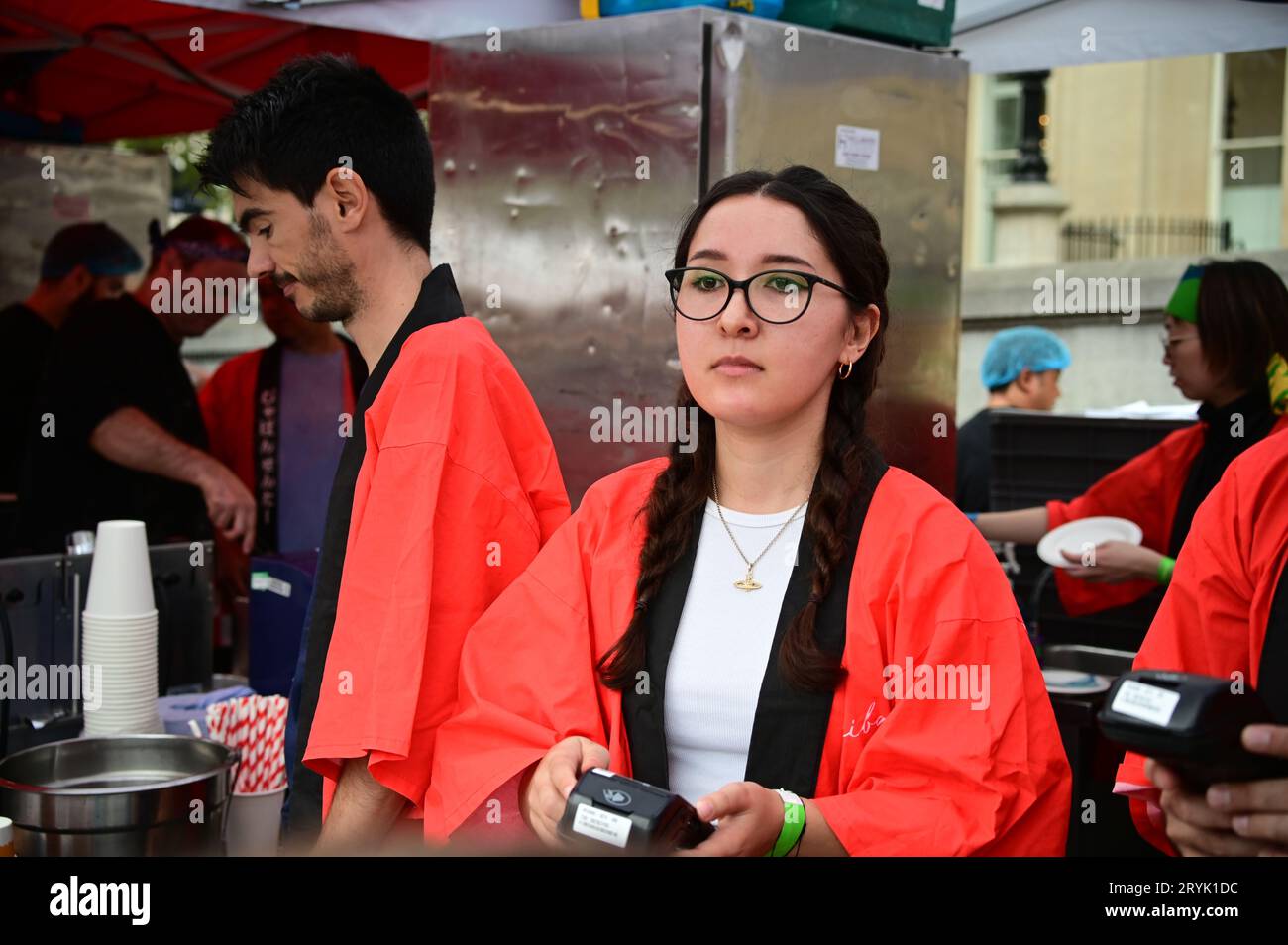 London, UK. 1st Oct, 2023. The Japan Matsuri Festival is back in Trafalgar Square, London, UK, for Japanese culture, dances, performances, foods, and drinks. Credit: See Li/Picture Capital/Alamy Live News Stock Photo