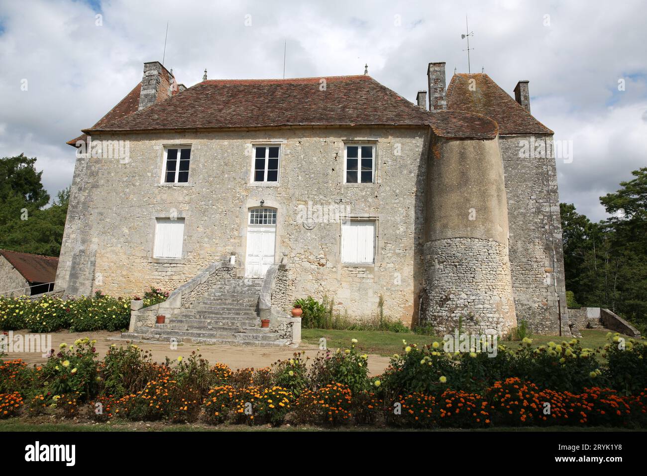 Chateau du Ry-Chazerat Stock Photo