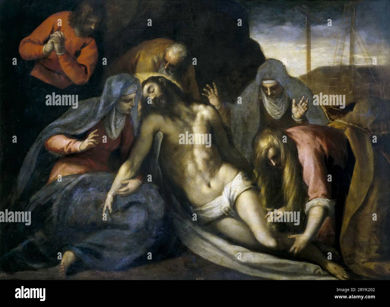 Prado museum – Palma il Giovane -- Pietas Pieta 1611, 136 cm x 183 cm, Stock Photo