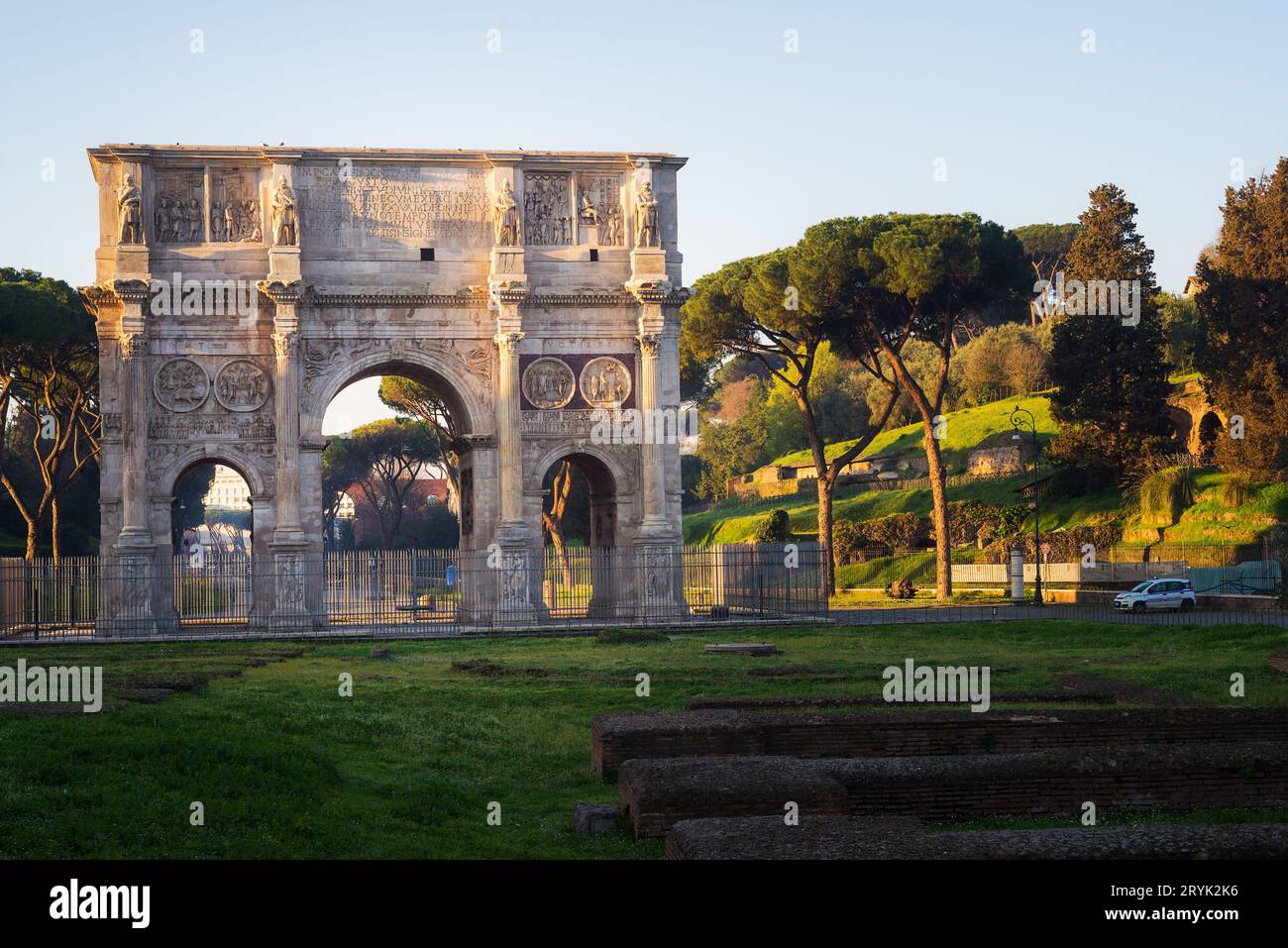 Arco Di Costantino in Rome, Arch of Constantine Stock Photo