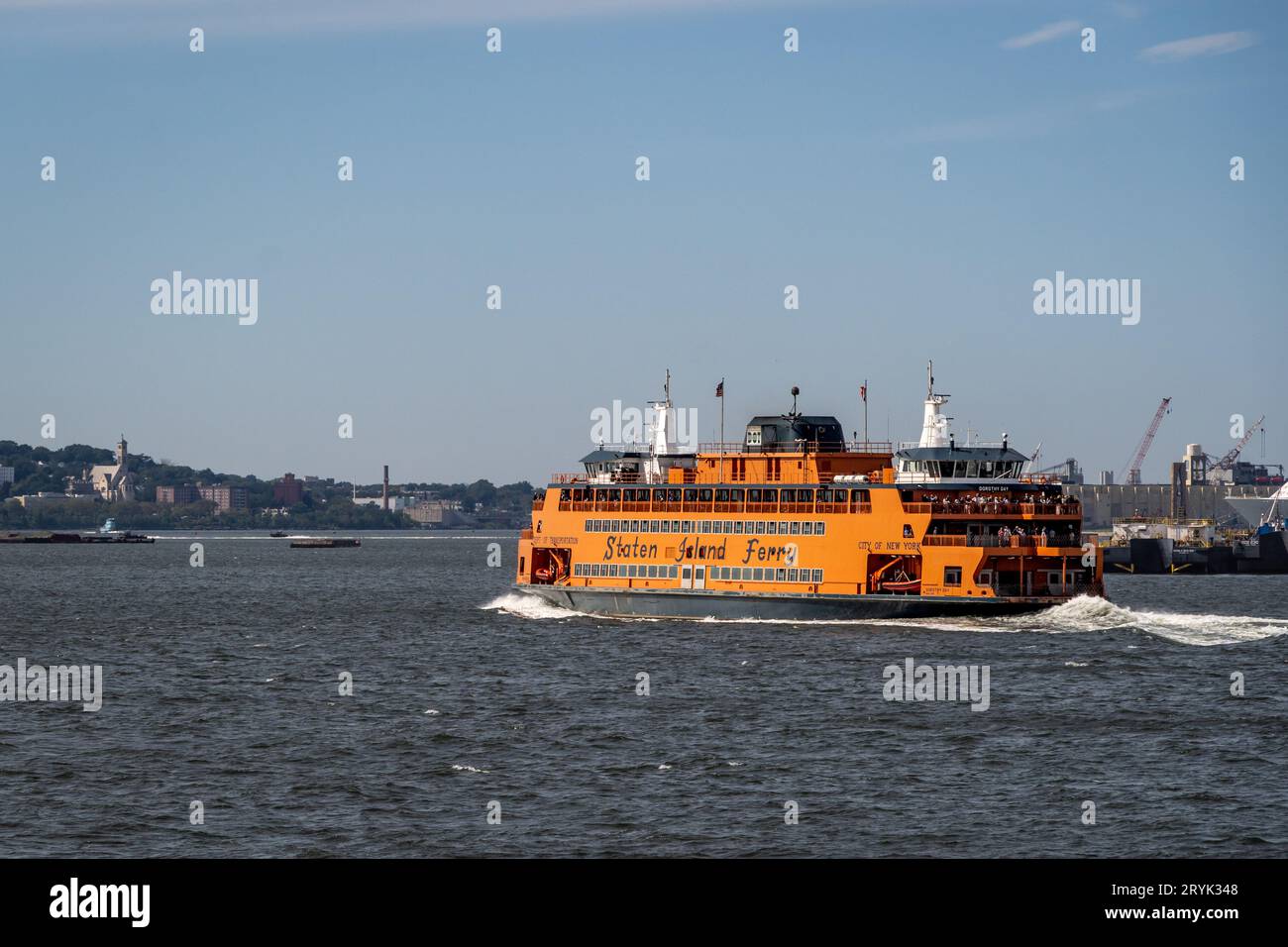 NEW YORK, USA SEPTEMBER 16, 2023. A rear view of the Staten Island