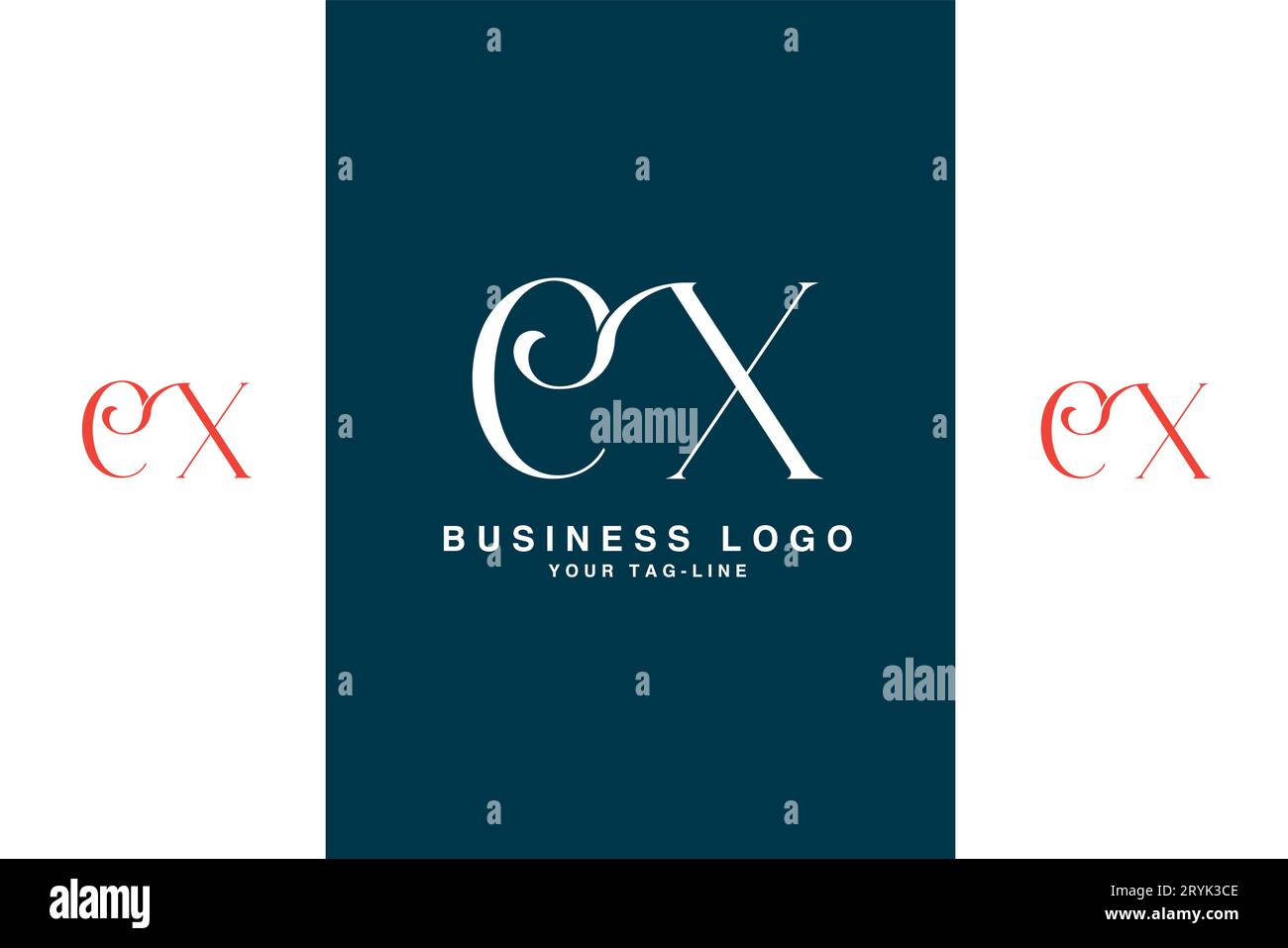 CX, XC, Abstract Letters Logo Monogram Stock Vector