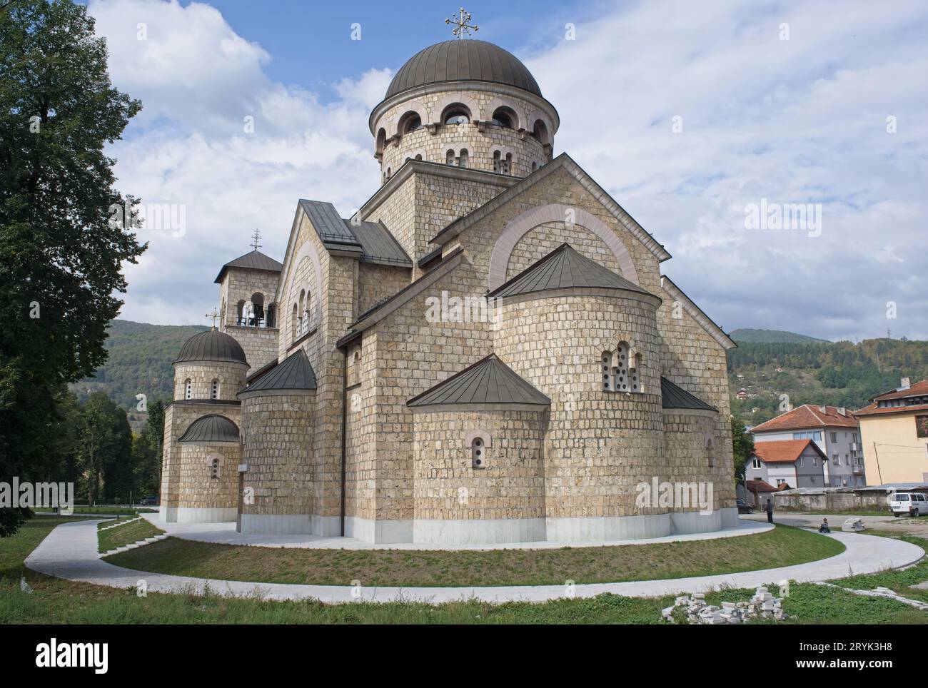 Foca, Bosnia and Herzegovina - Oct 1, 2023: Temple of Saint Sava. A ...