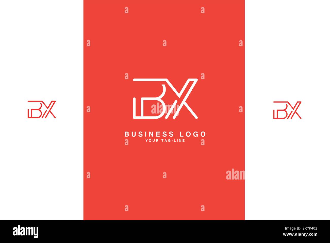 BX, XB, Abstract Letters Logo Monogram Stock Vector