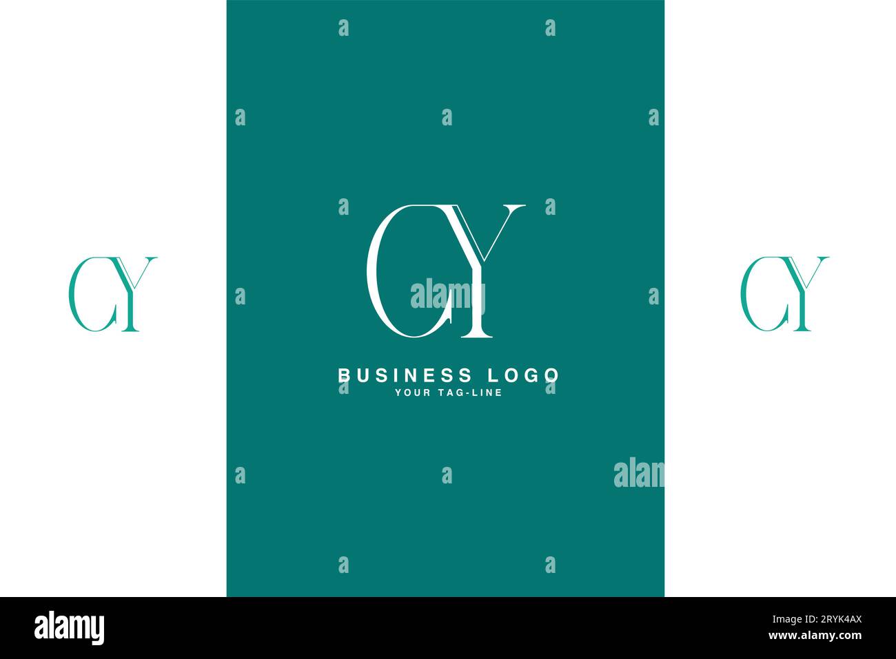CY, YC, Abstract Letters Logo Monogram Stock Vector