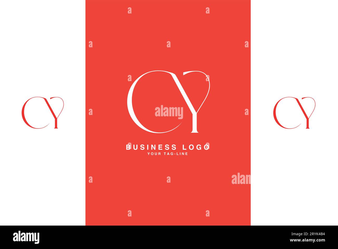 CY, YC, Abstract Letters Logo Monogram Stock Vector