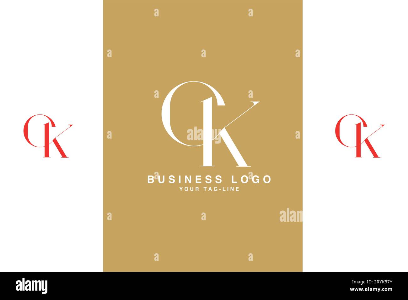 CK, KC, Abstract Letters Logo Monogram Stock Vector