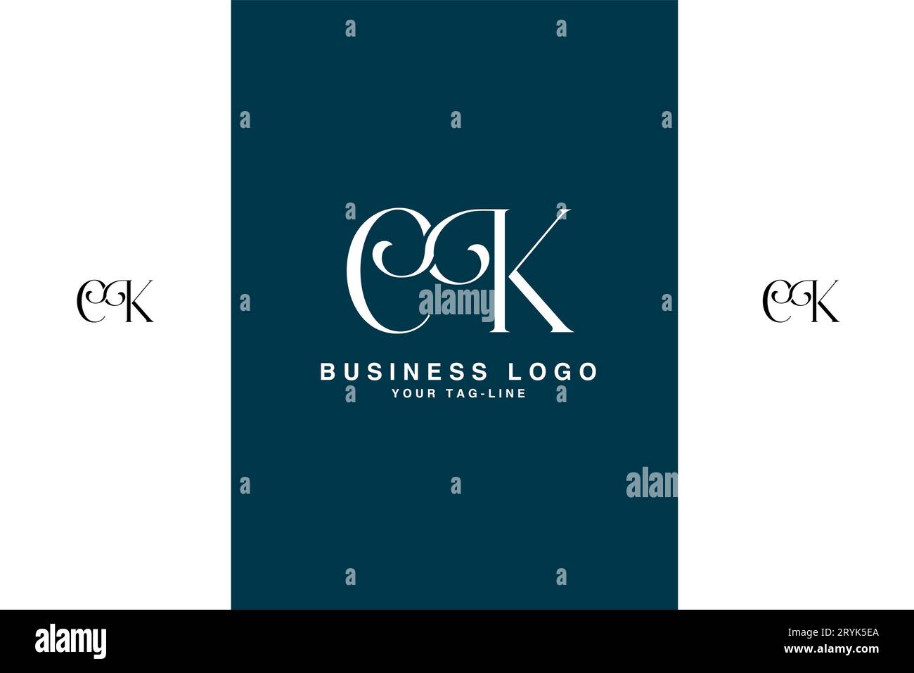 CK, KC, Abstract Letters Logo Monogram Stock Vector
