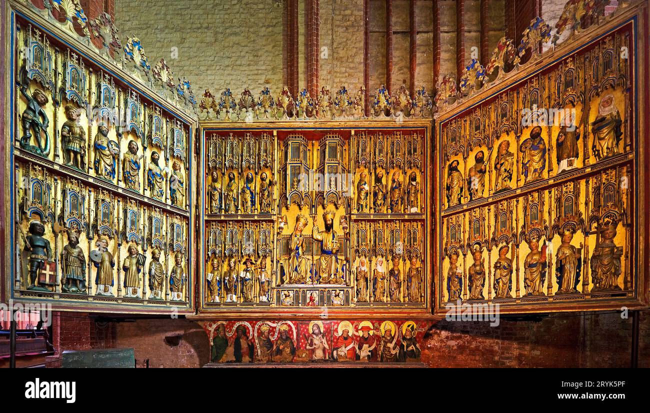 Altarpiece from St. Georgen Church, Nikolai Church, Wismar, Germany, Europe Stock Photo