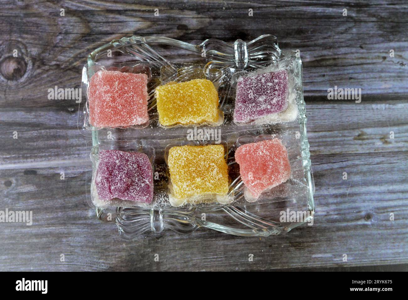 plain jelly colorful taffy candy sweets with flavors covered with sugar, Egyptian cultural