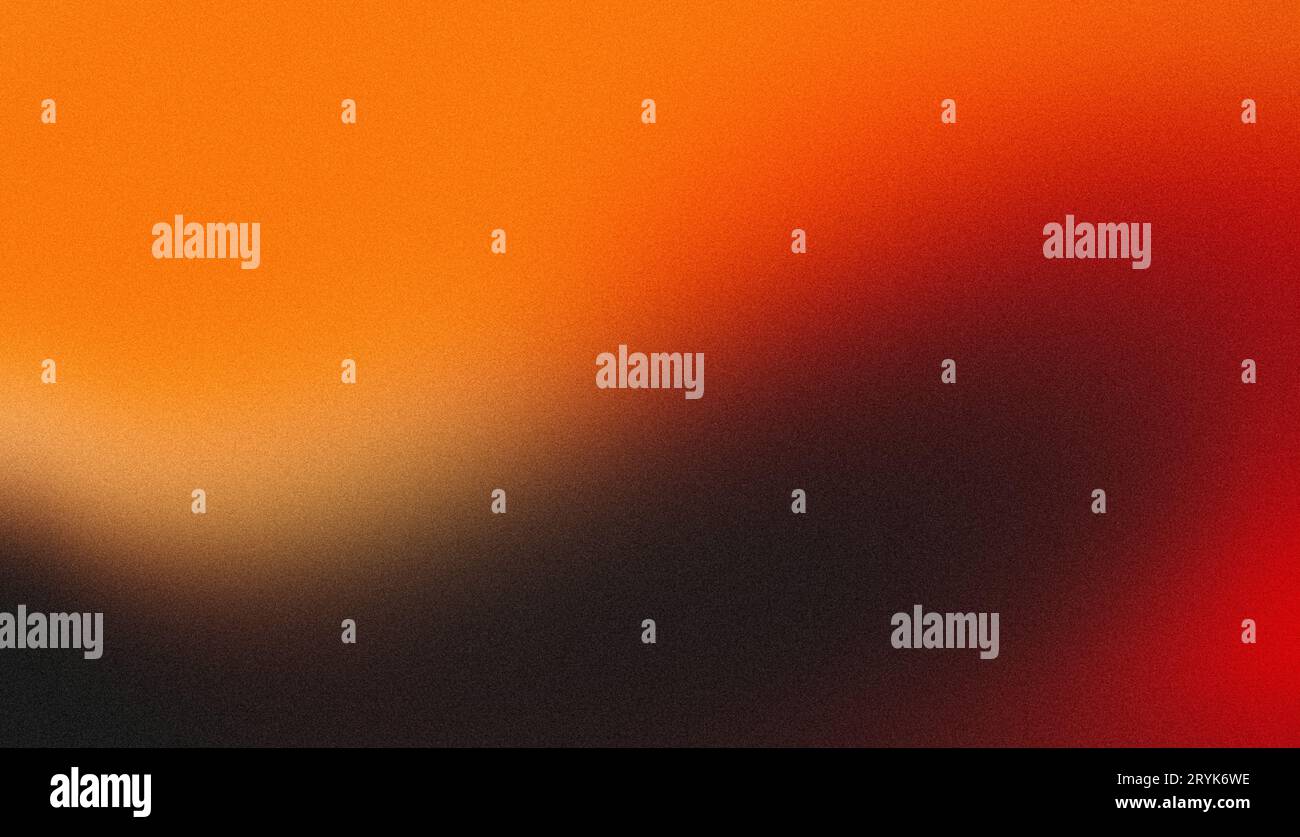 Orange black colors gradient background, grainy texture effect, web banner design Stock Photo