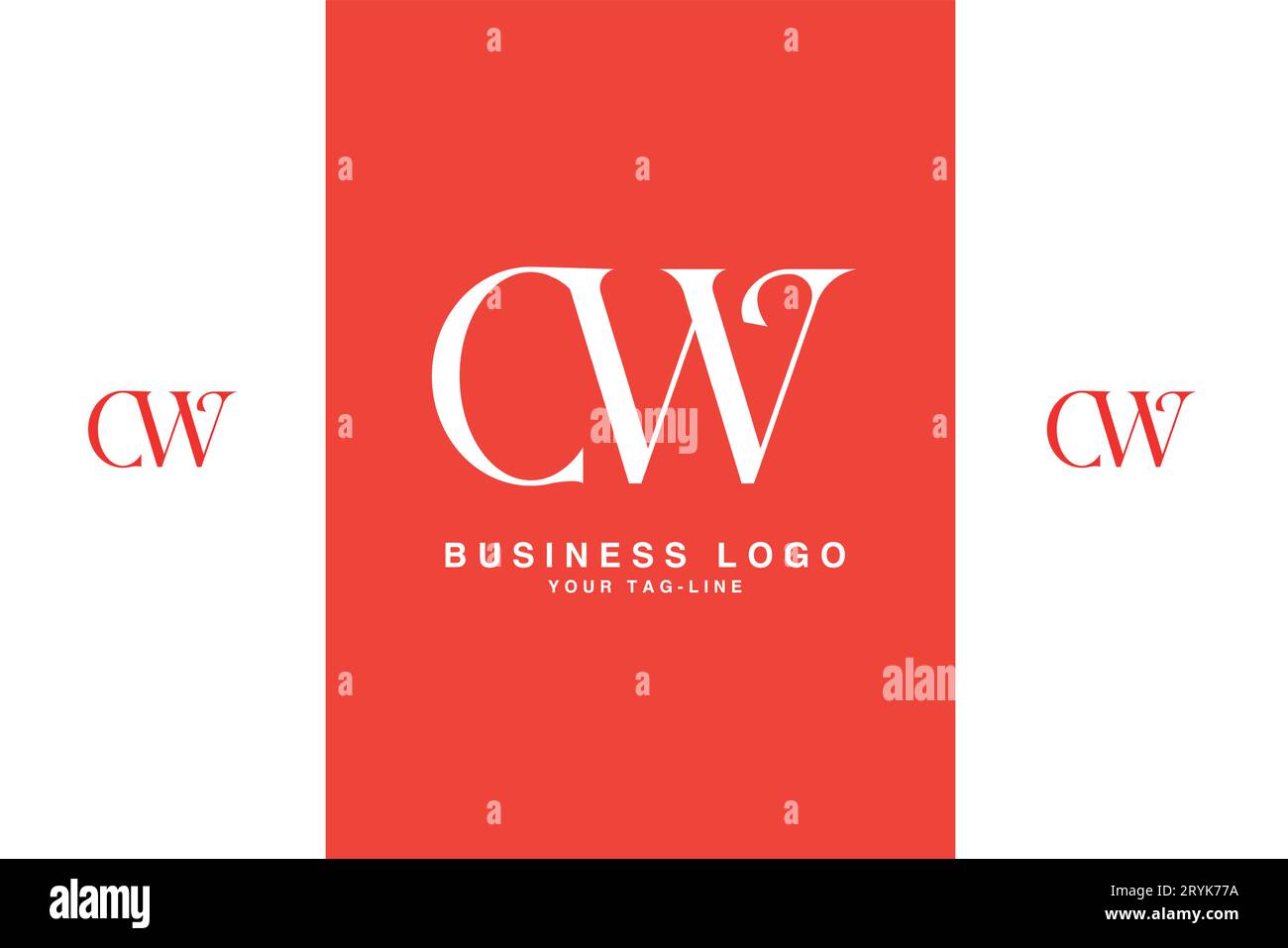 CW, WC, Abstract Letters Logo Monogram Stock Vector
