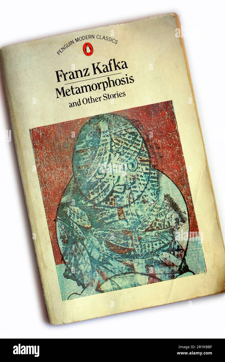 Franz Kafka - Metamorphosis and Other Stories. Book cover, studio setup on white background. Stock Photo