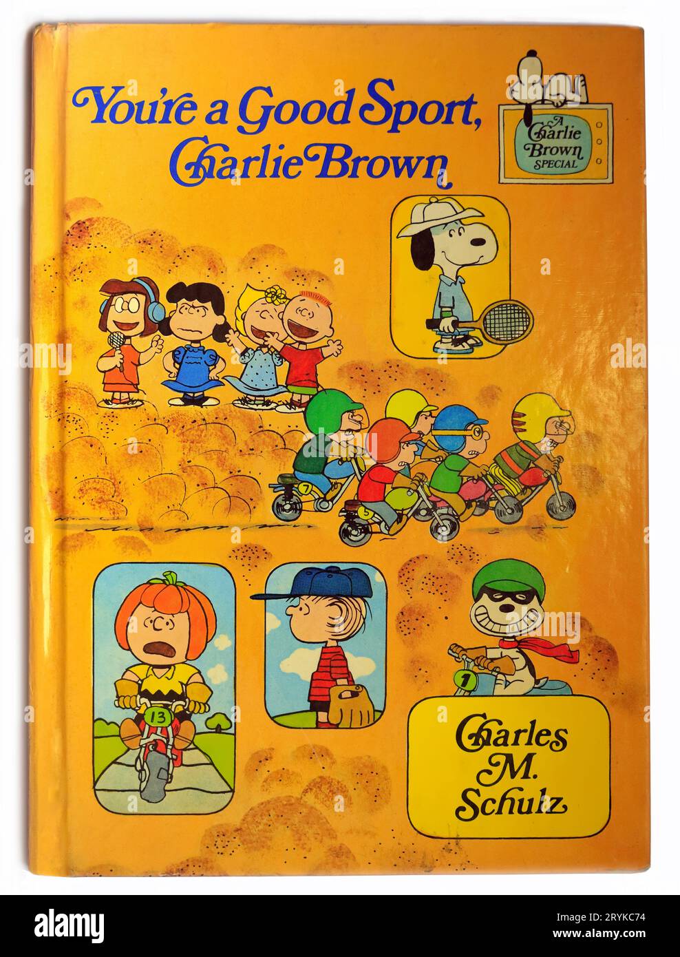 You're a Good Sport, Charlie Brown by Charles M. Schhulz. Book cover, studio setup on white background Stock Photo