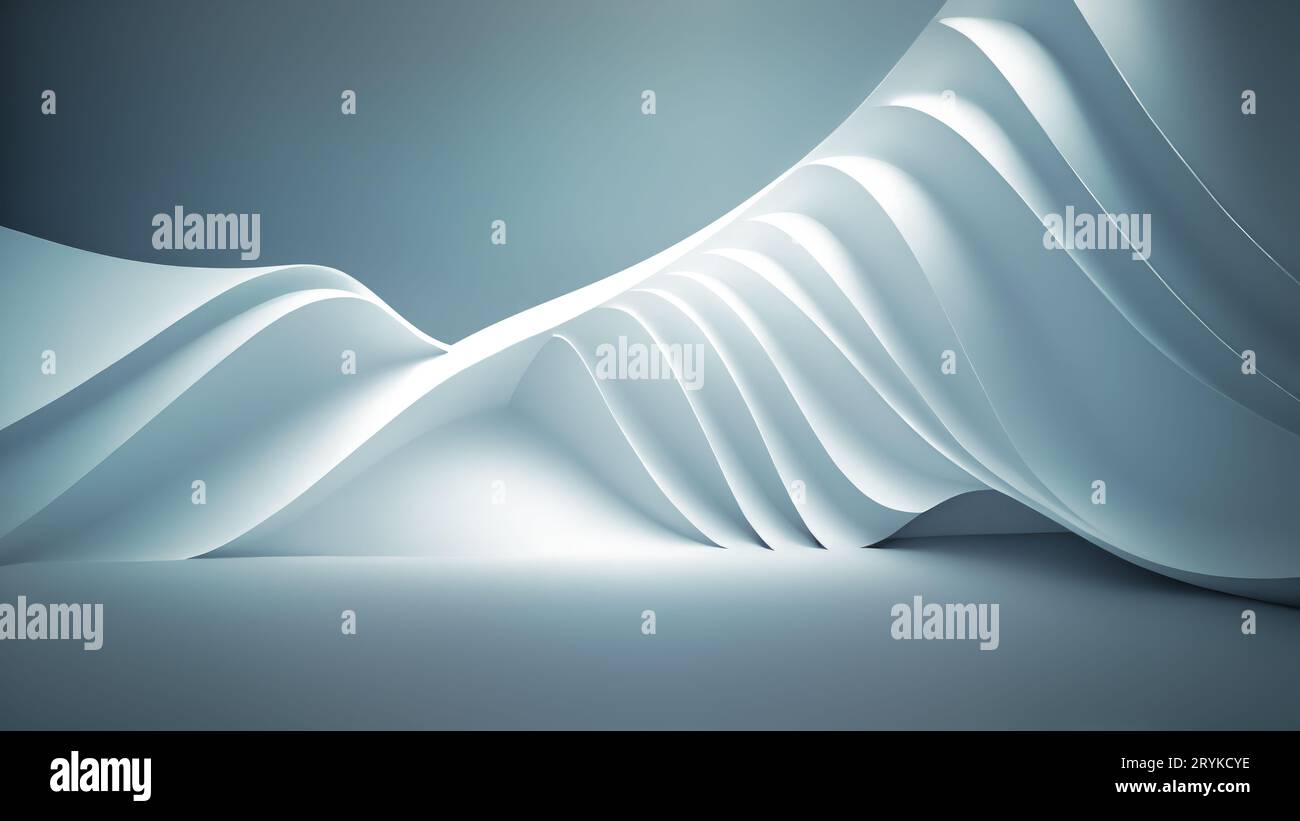 3D Abstract White Background Stock Photo - Alamy