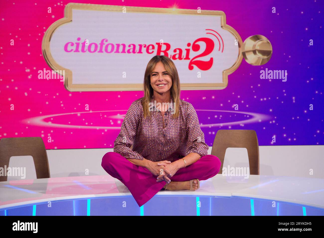 Paola Perego Rai Rome, Italy. 01st Oct, 2023. Rome, Rai ex Dear studios, TV broadcast ...