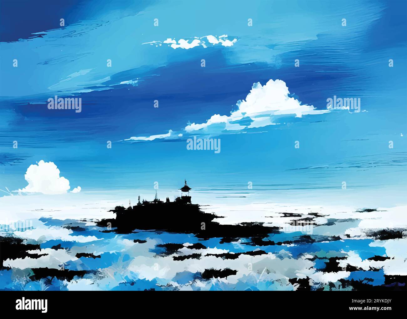 Blue sky black white Stock Vector Images - Alamy