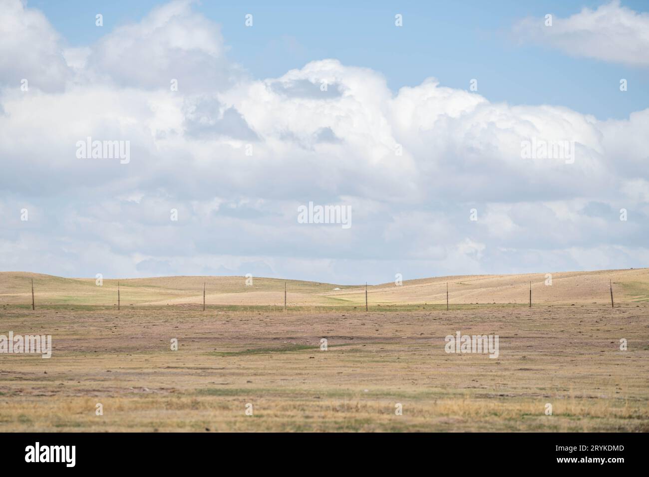 An overlooking view in Terry Bison Ranch, Wyoming Stock Photo