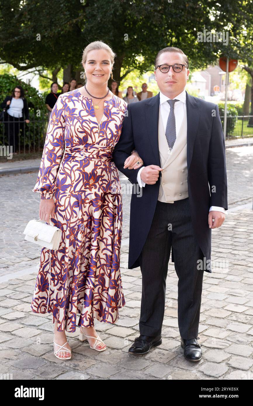 Princess Elisabeth de BourbonParme and her fiance Xavier attend the wedding of Archiduc Princess Elisabeth de BourbonParme and her fiance Xavier attend the wedding of Archiduc