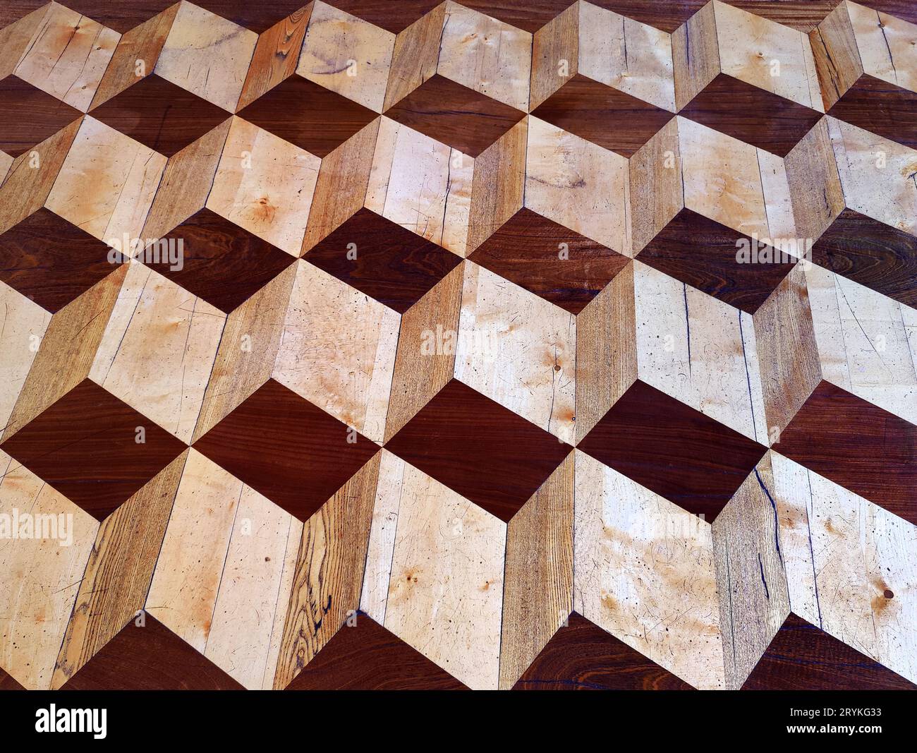 Floor, different types of wood in a geometric design, Schwerin Castle