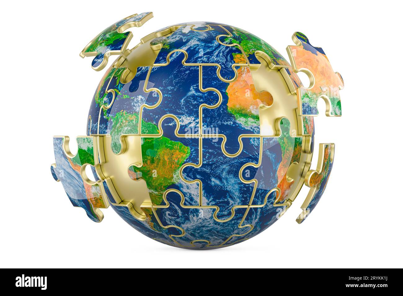 Globe jigsaw puzzle 3d background hi-res stock photography and images -  Page 2 - Alamy