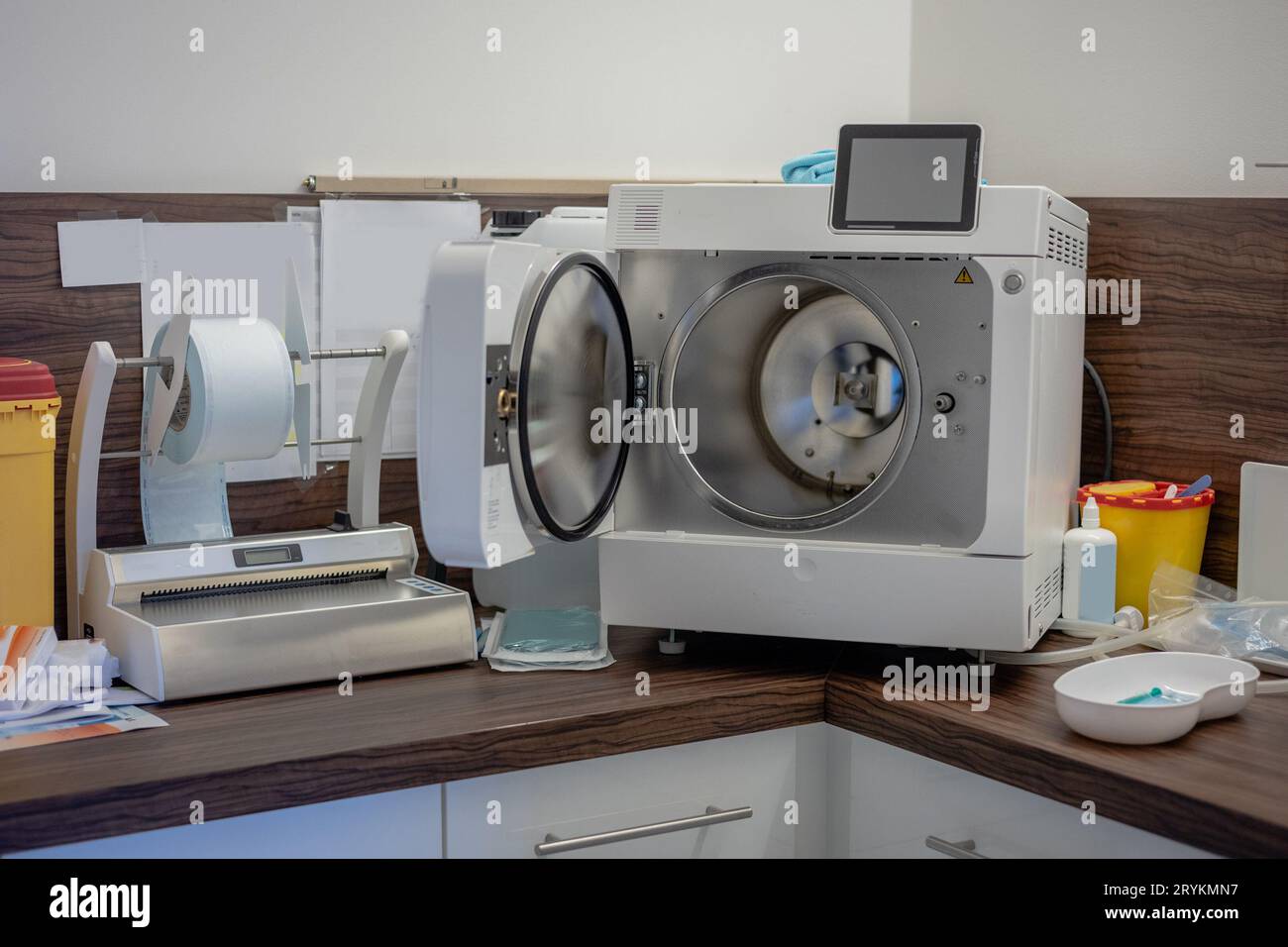 Autoclave unit used at the optician to clean and disinfect differend