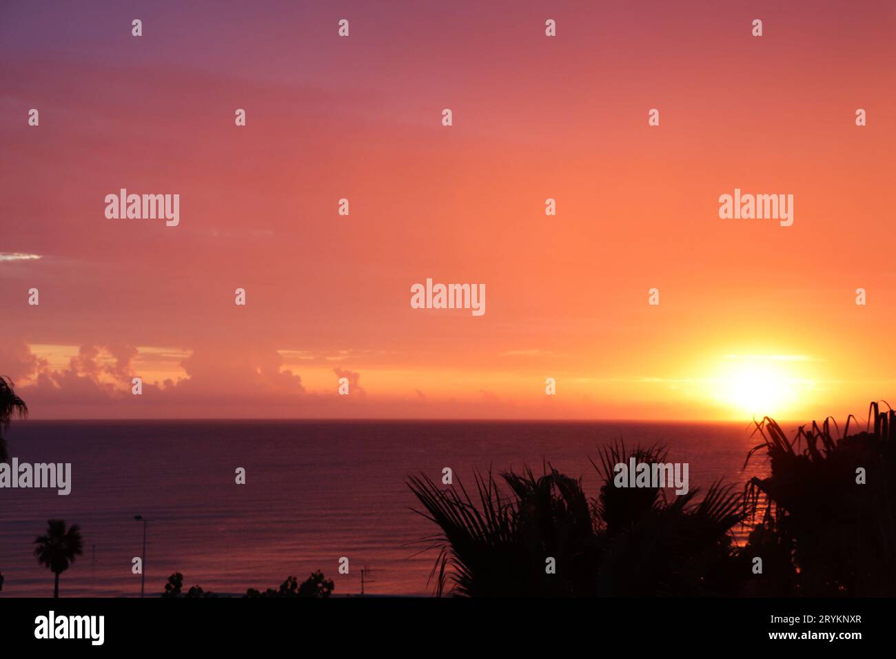nice susnet landscape on sea Stock Photo - Alamy