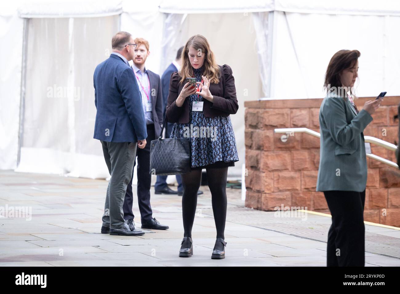 Manchester on Sunday 1st October 2023. Katy Balls, political editor at