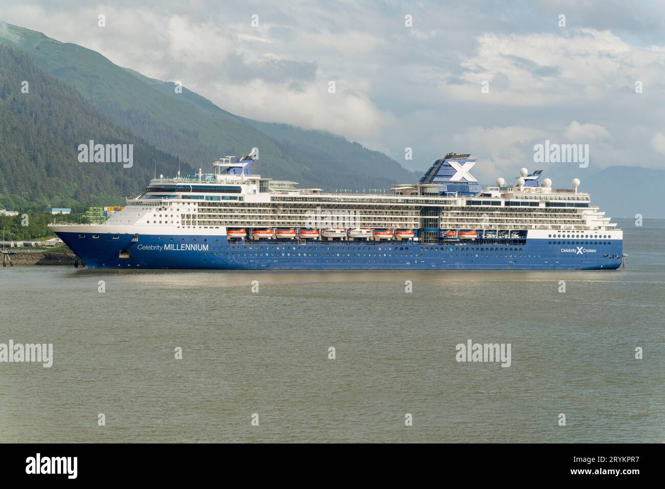 Celebrity Millenium cruise ship, Juneau, Alaska, USA Stock Photo