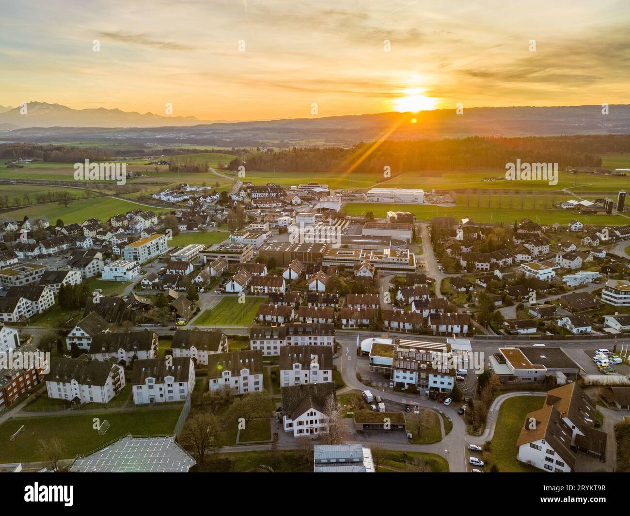 Swiss alps aerial hi-res stock photography and images - Alamy