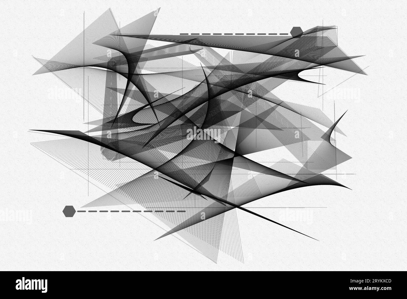 Abstract black and white background with geometric elements smooth ...
