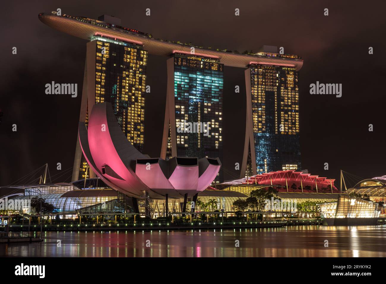 Marina bay sands night show hi-res stock photography and images - Alamy