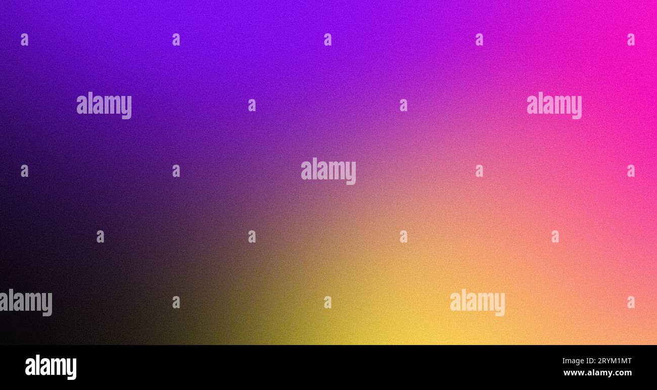 Dark purple yellow grain texture vibrant color gradient background, abstract blurred banner poster backdrop design Stock Photo