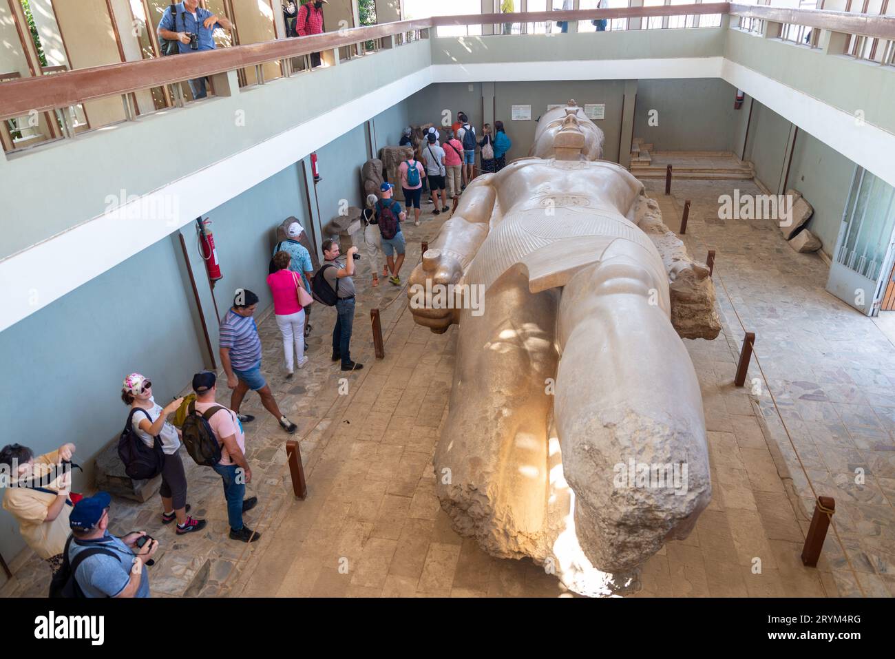 Colossal Statue of Pharaoh Ramesses II at Memphis museum, near Cairo, Egypt Stock Photo