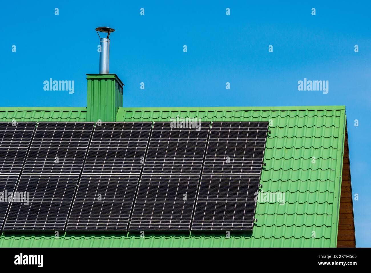 Solar panels on roof sunset hi-res stock photography and images - Alamy