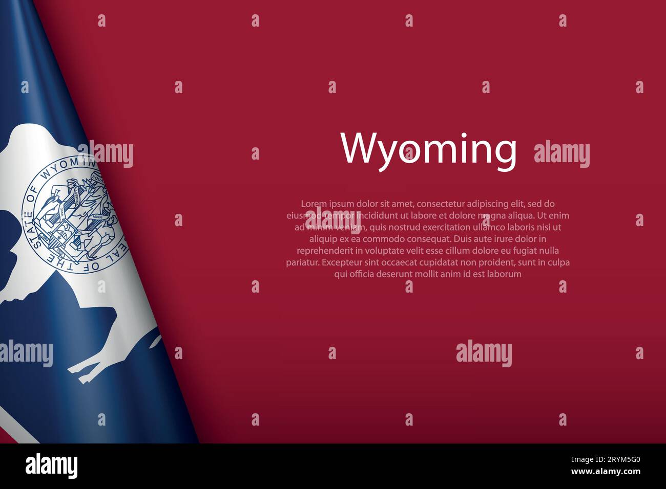 Wyoming state flag wave Stock Vector Images - Alamy
