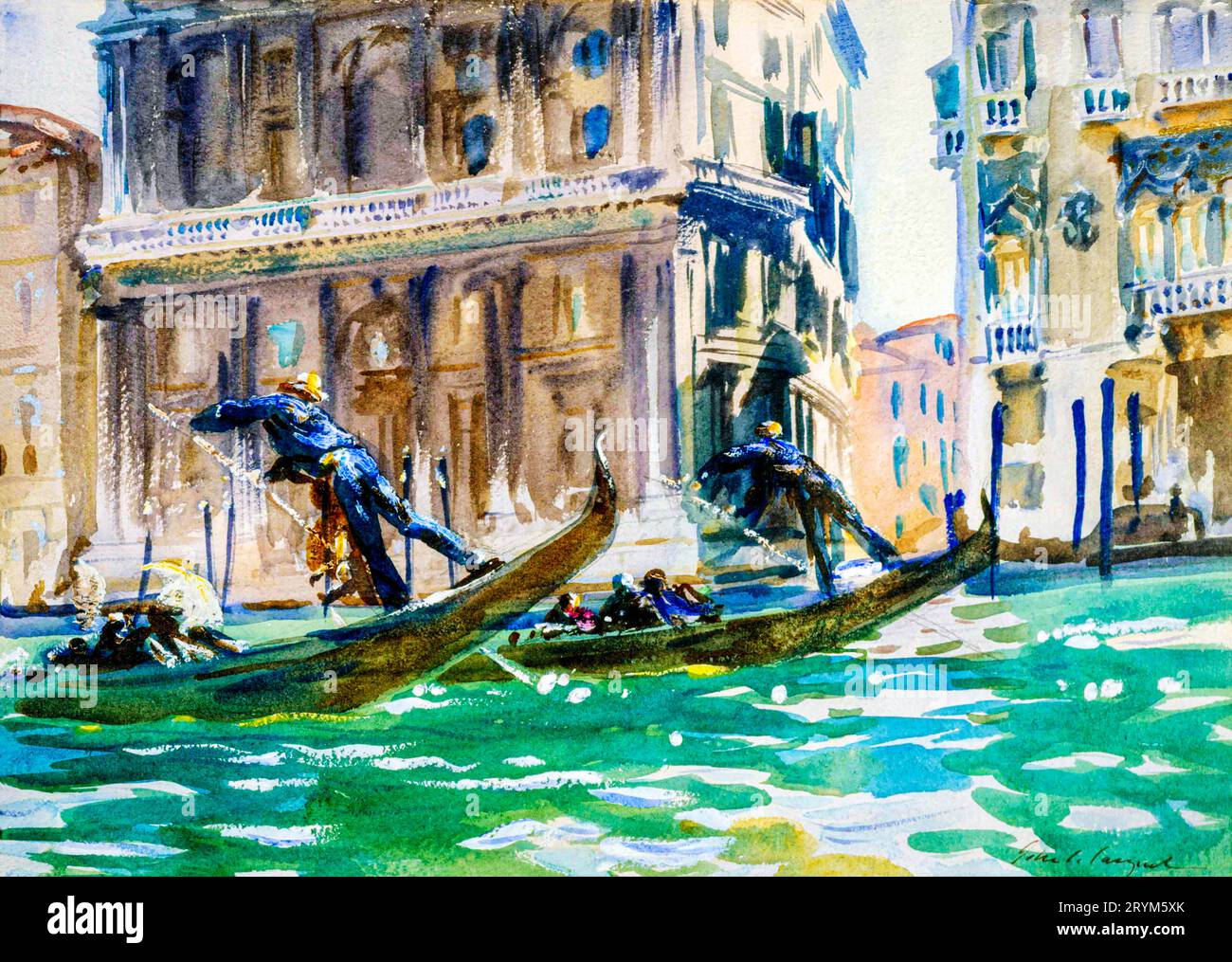 View of Venice by John Singer Sargent. Stock Photo