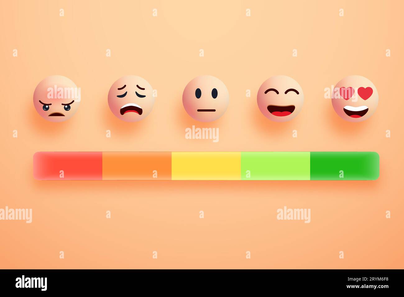 Feedback Emotion Scale Rating Satisfaction In Form Of Various