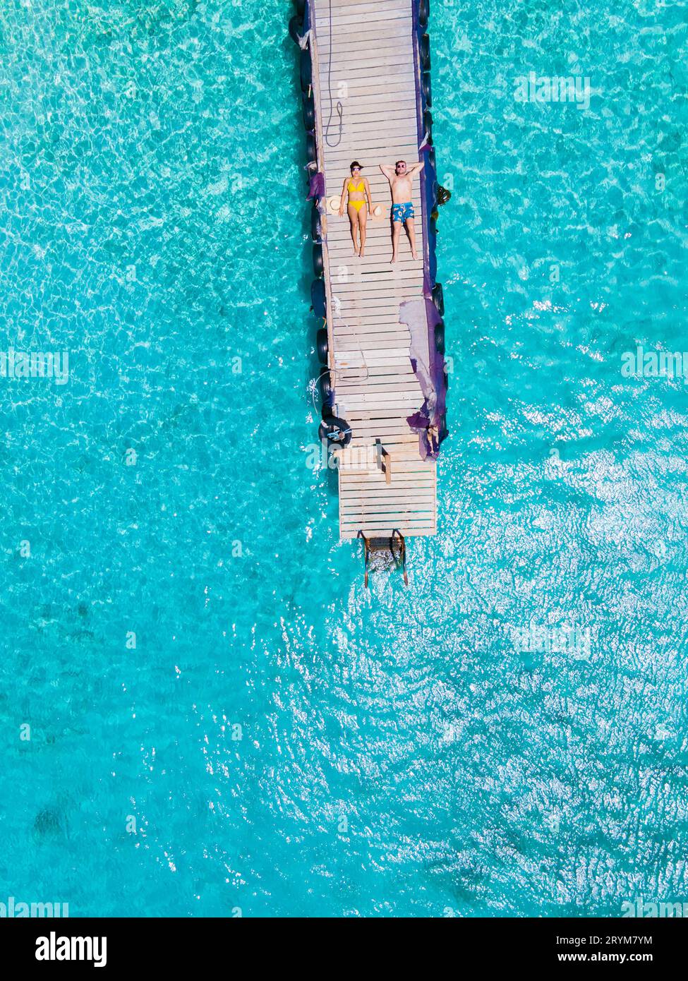 Playa Kalki Beach Caribbean island of Curacao, Playa Kalki in Curacao Caribbean Stock Photo