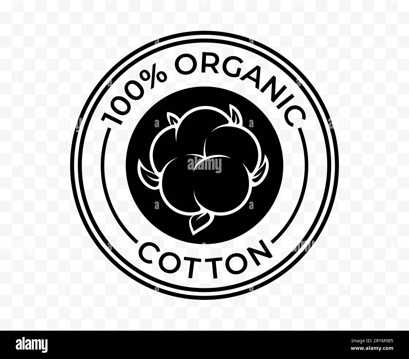 Premium Vector  100 cotton iconnatural organic cotton pure cotton vector  labelslogo vector illustration