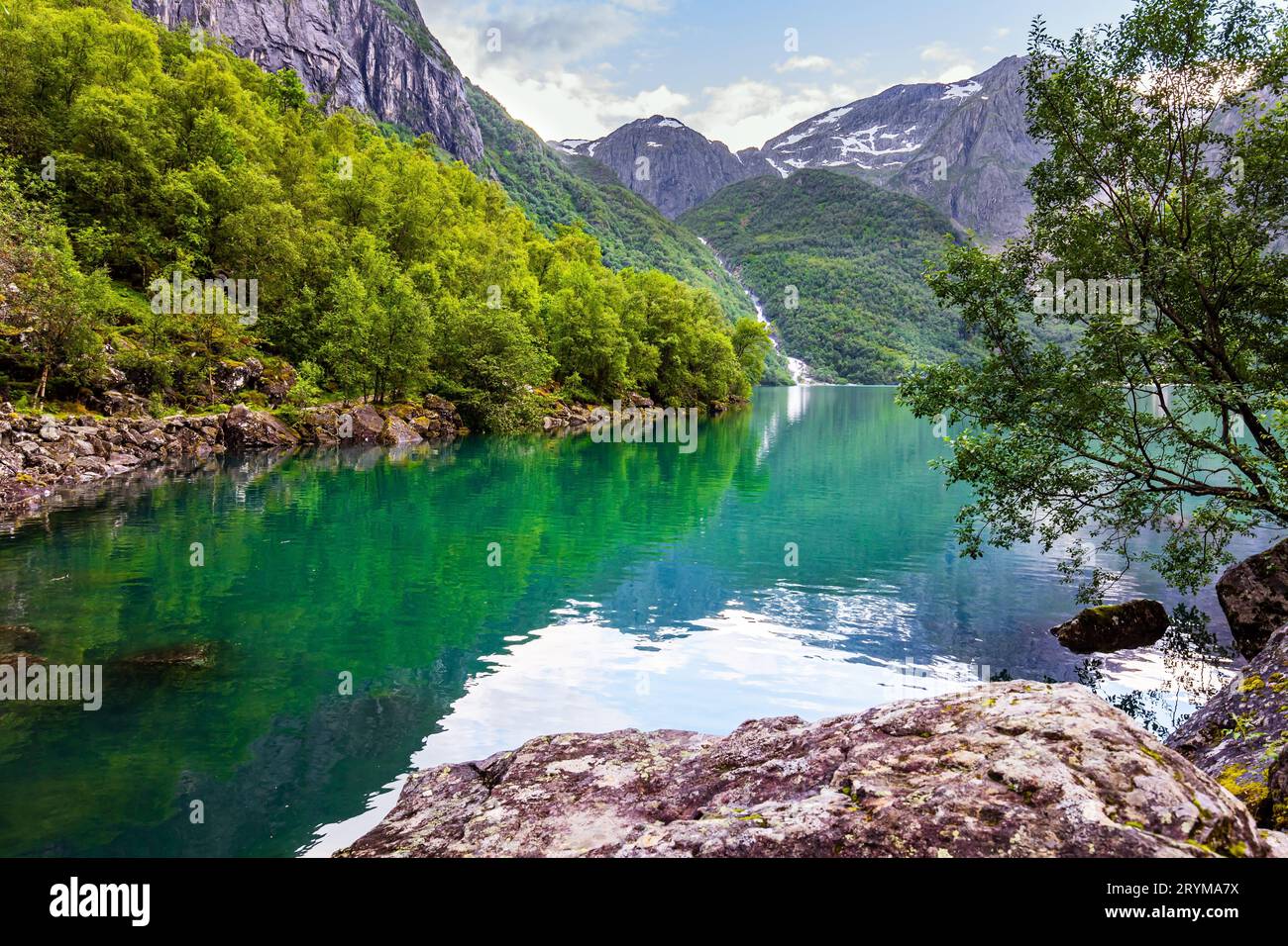 The clear lake water Stock Photo Alamy