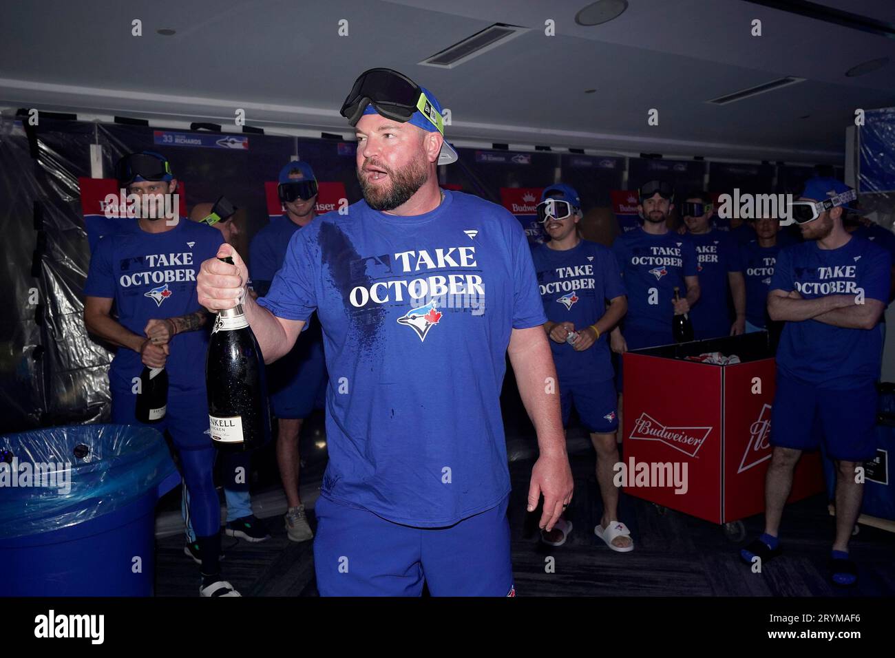 Toronto Blue Jays 2023 Postseason Locker Room take October logo